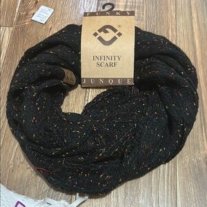 C.C Black Chunky Knit Infinity Scarf